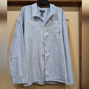 Polo Ralph Lauren Blue Striped Pajama Top XL